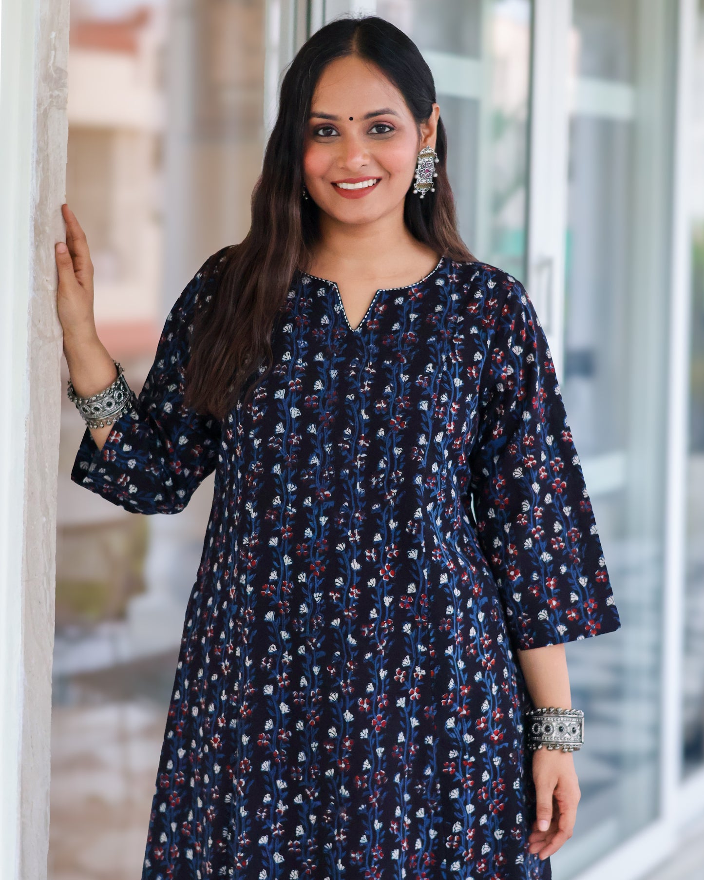 Avani Black HandBlock Print Kurta Set