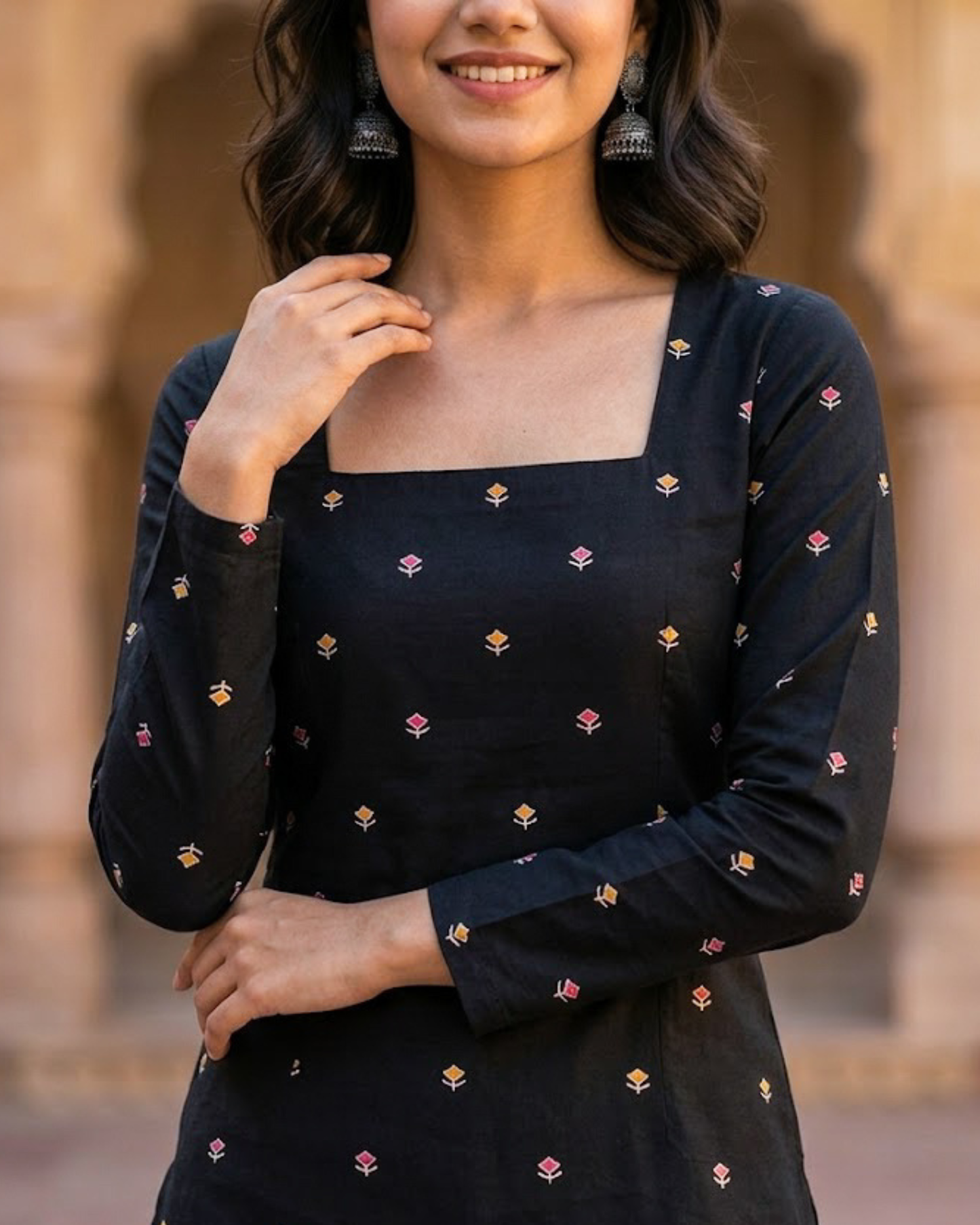 Nigel Black Corset Short kurti