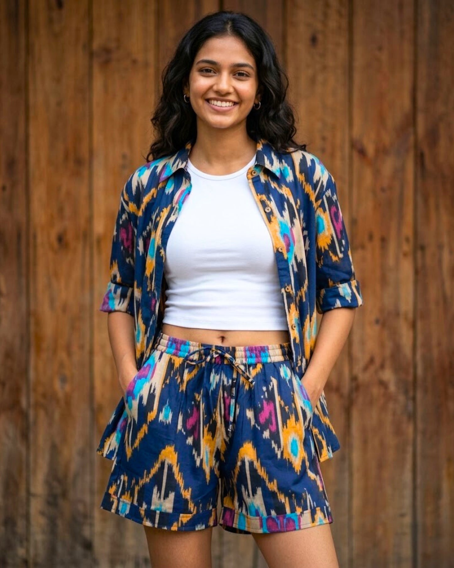 Liz Ikat Cotton Co-ord set