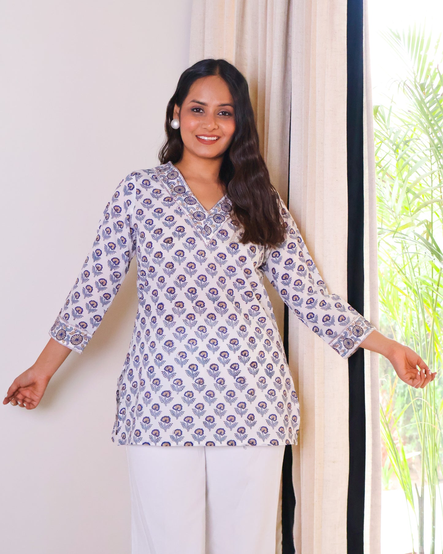 Tessa HandBlock Print Cotton Short Kurti