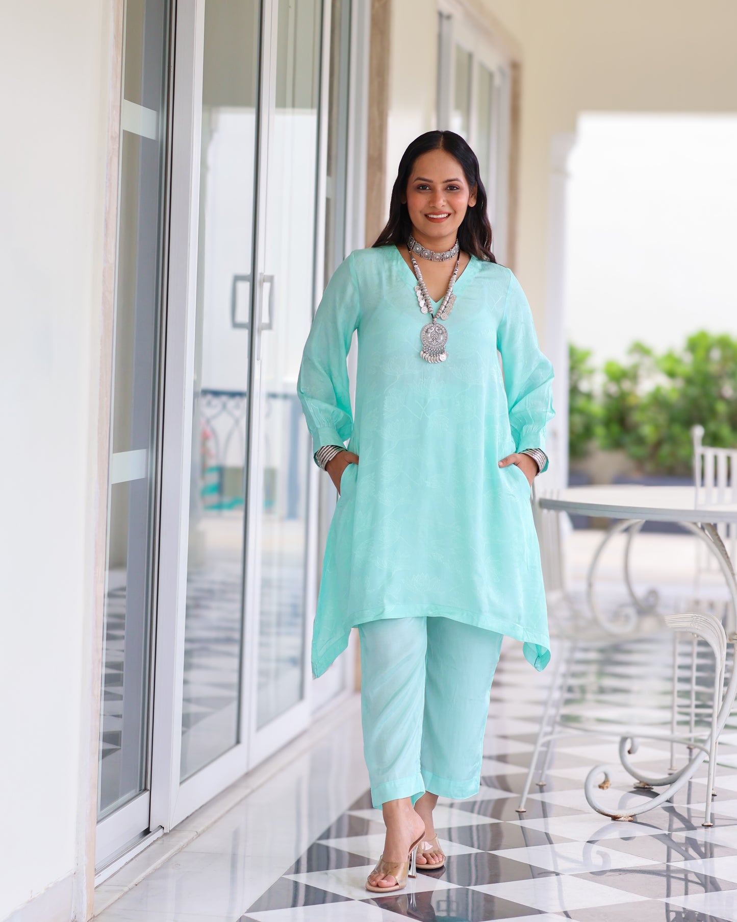 Anjali High Low Short Kurta Set