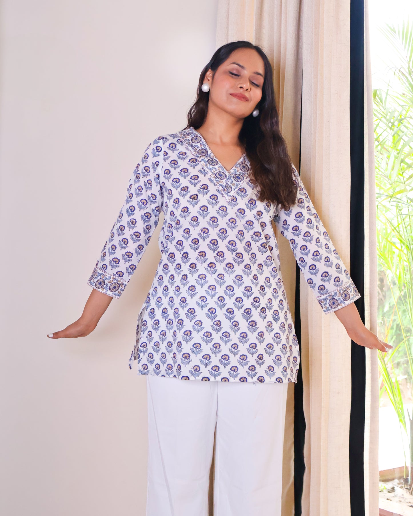Tessa HandBlock Print Cotton Short Kurti
