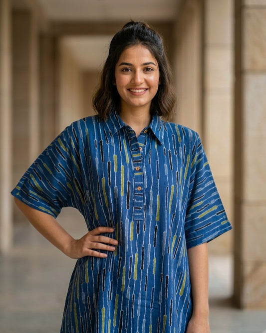 Skye Blue Shirt Dress