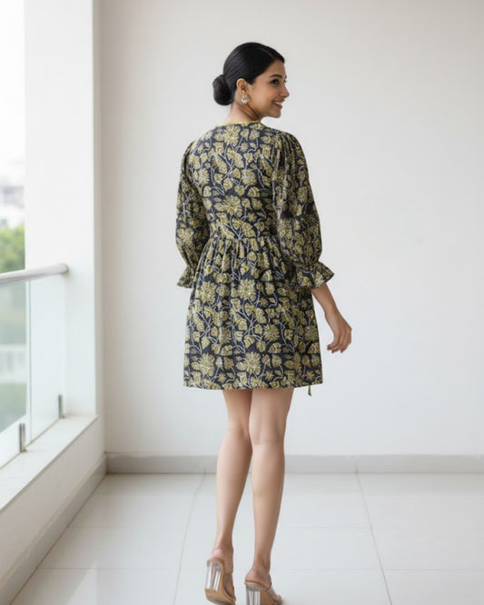 Phool Patti Printed Wrap Dress