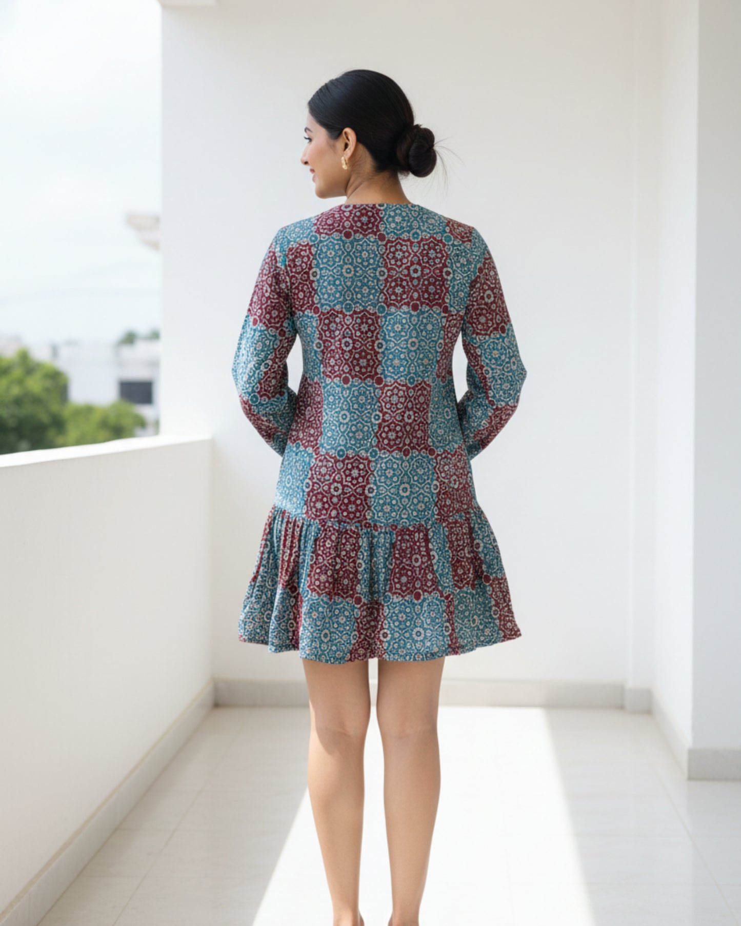 Mandala Short Tiered Dress