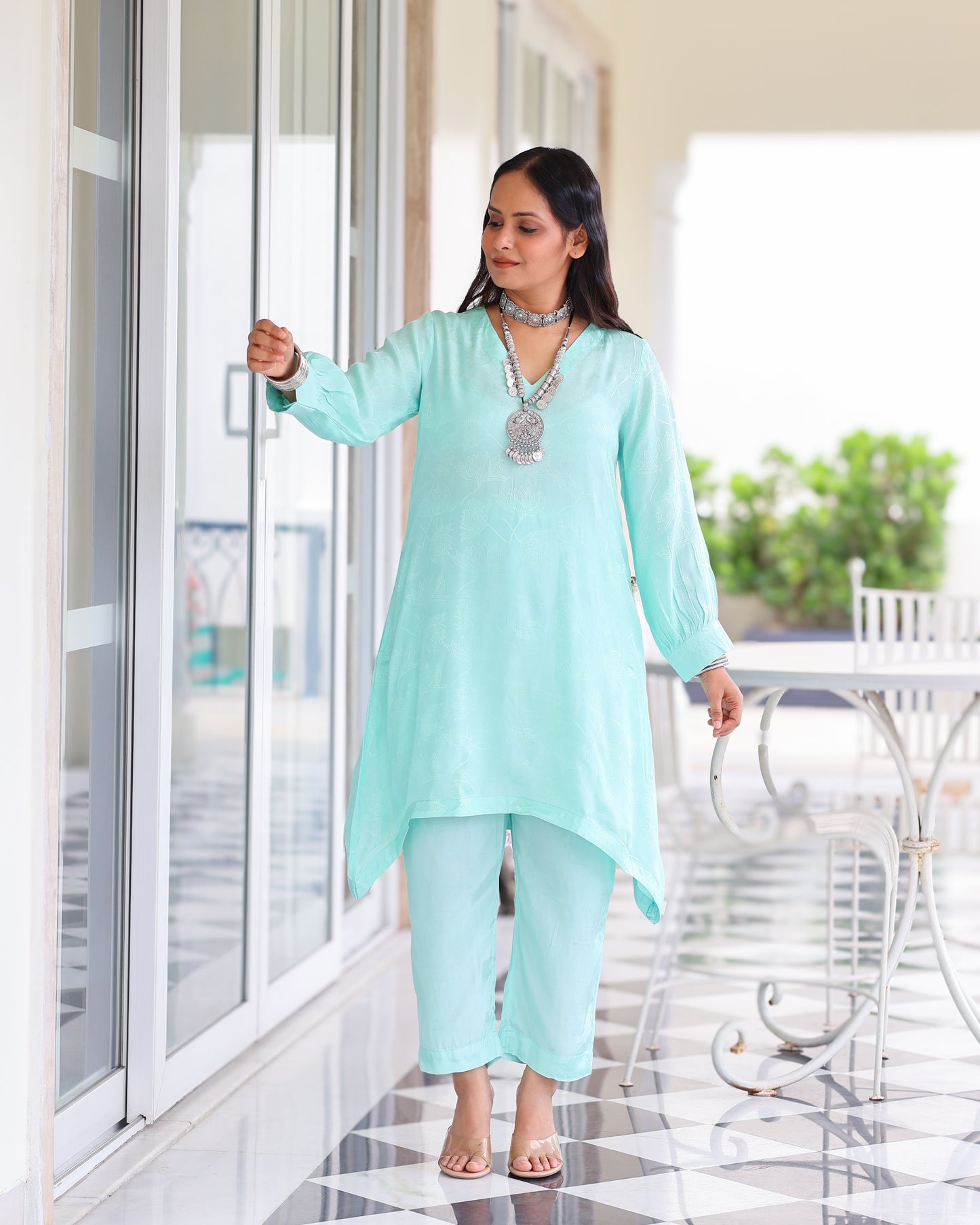 Anjali High Low Short Kurta Set
