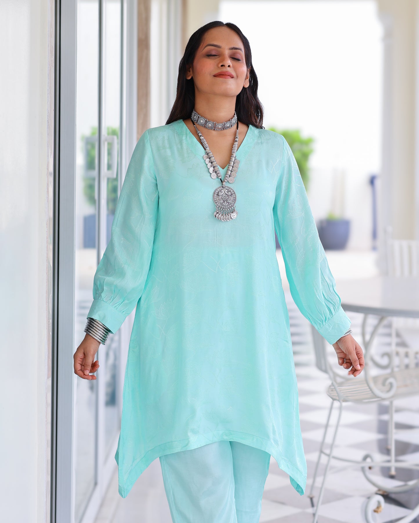 Anjali High Low Short Kurta Set