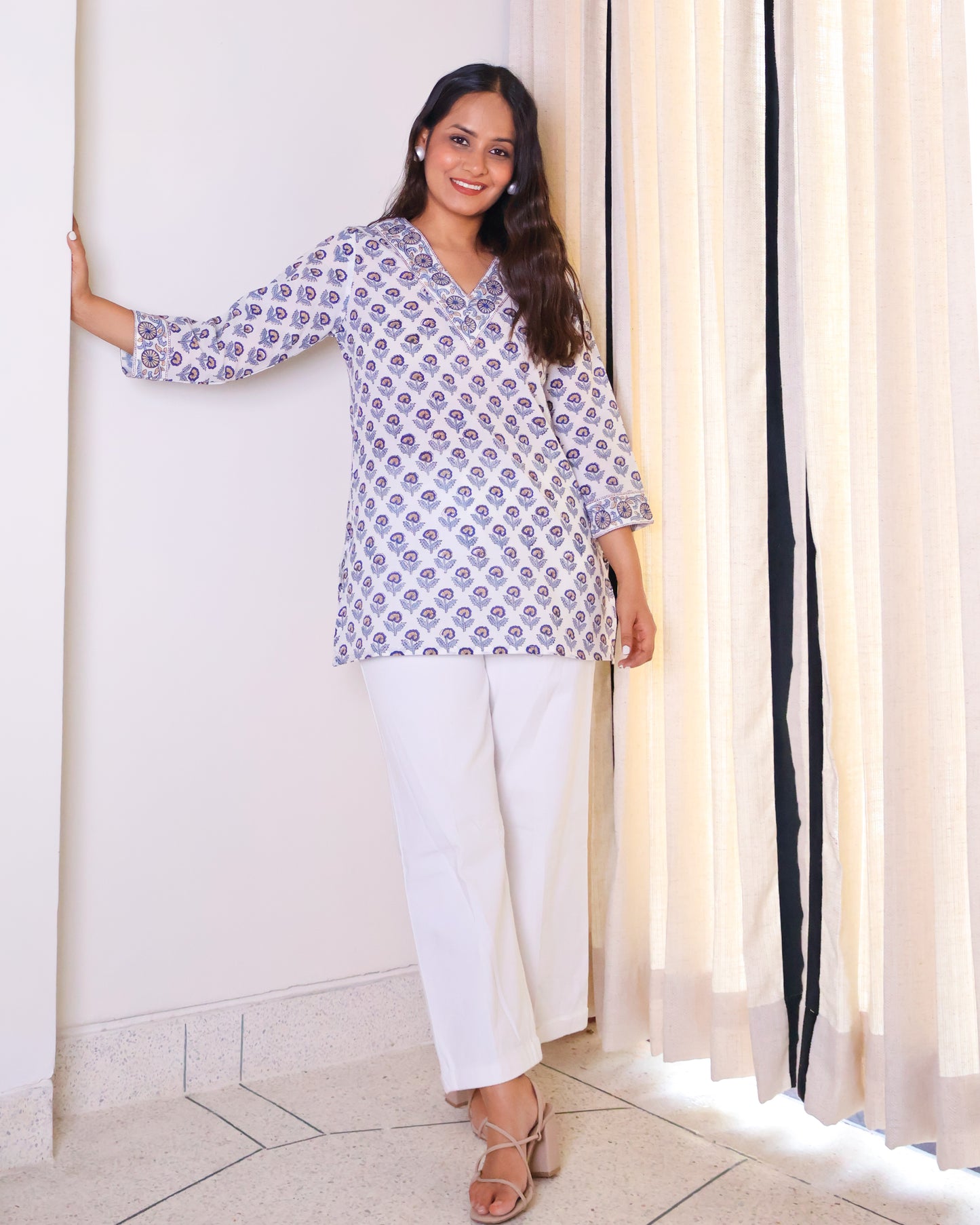 Tessa HandBlock Print Cotton Short Kurti