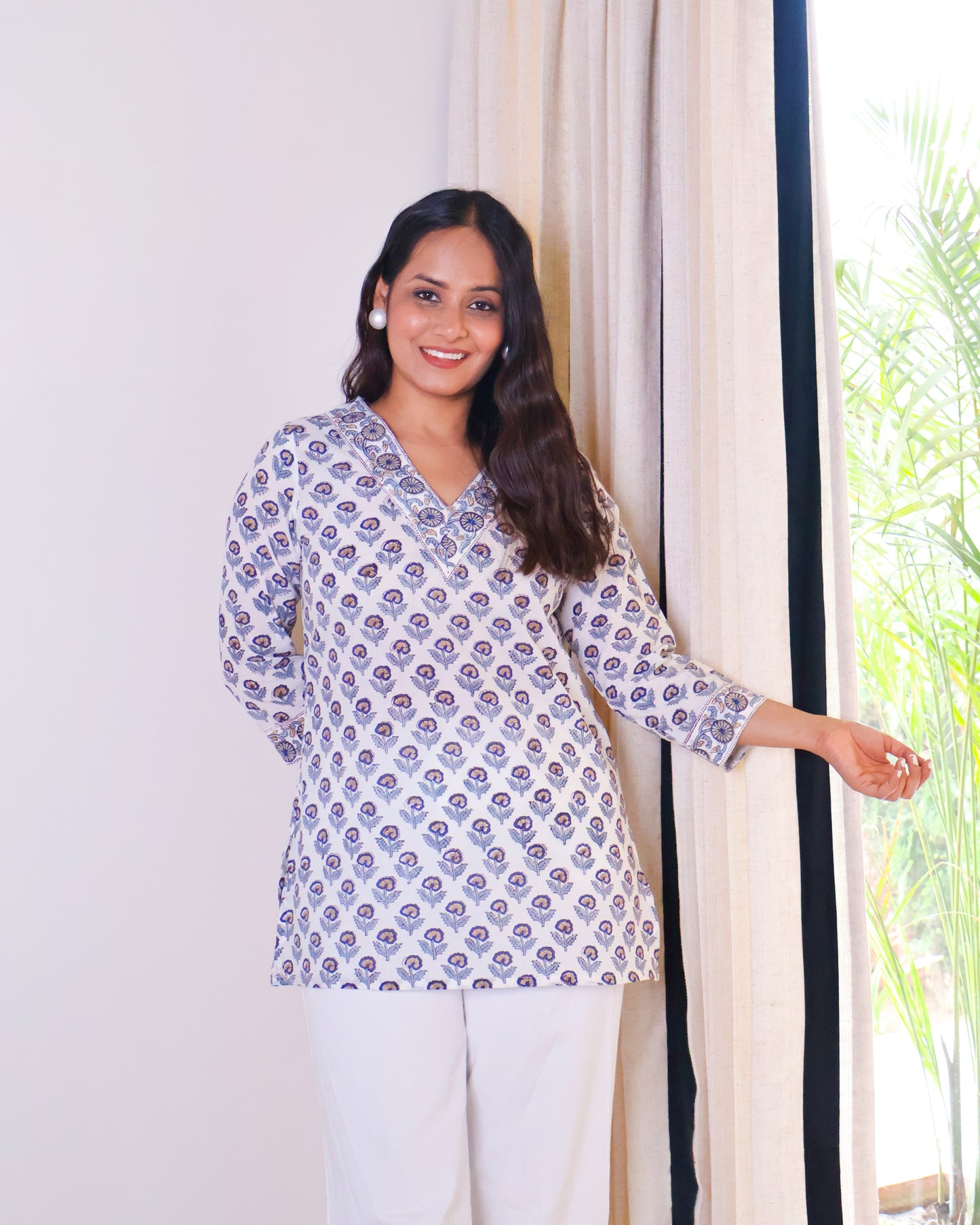 Tessa HandBlock Print Cotton Short Kurti