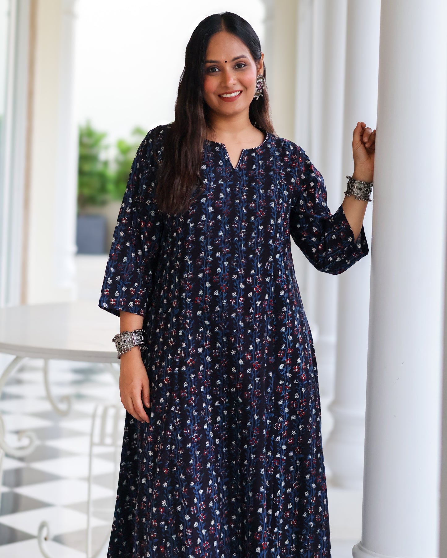 Avani Black HandBlock Print Suit Set
