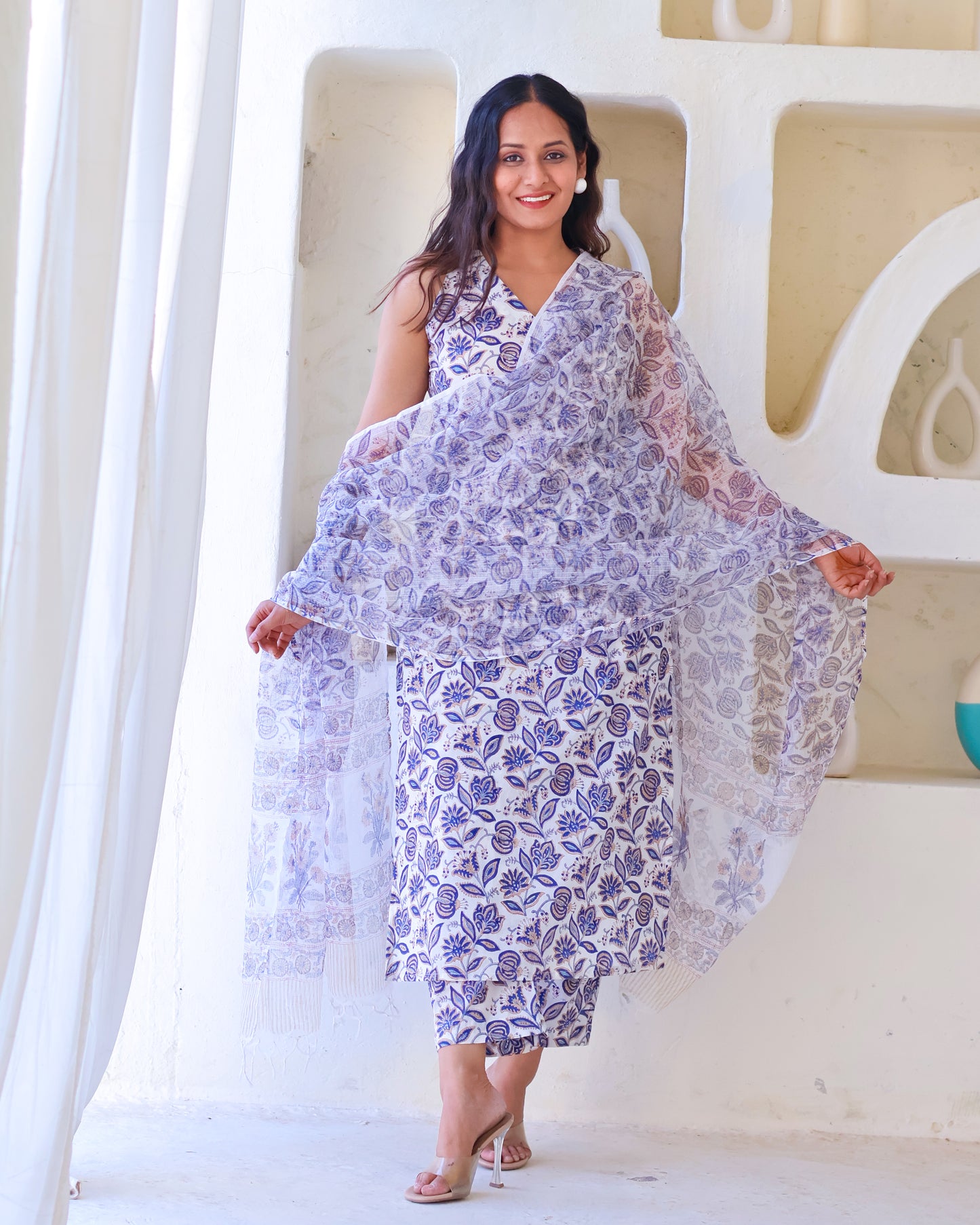 Tessa HandBlock Print Cotton Suit Set