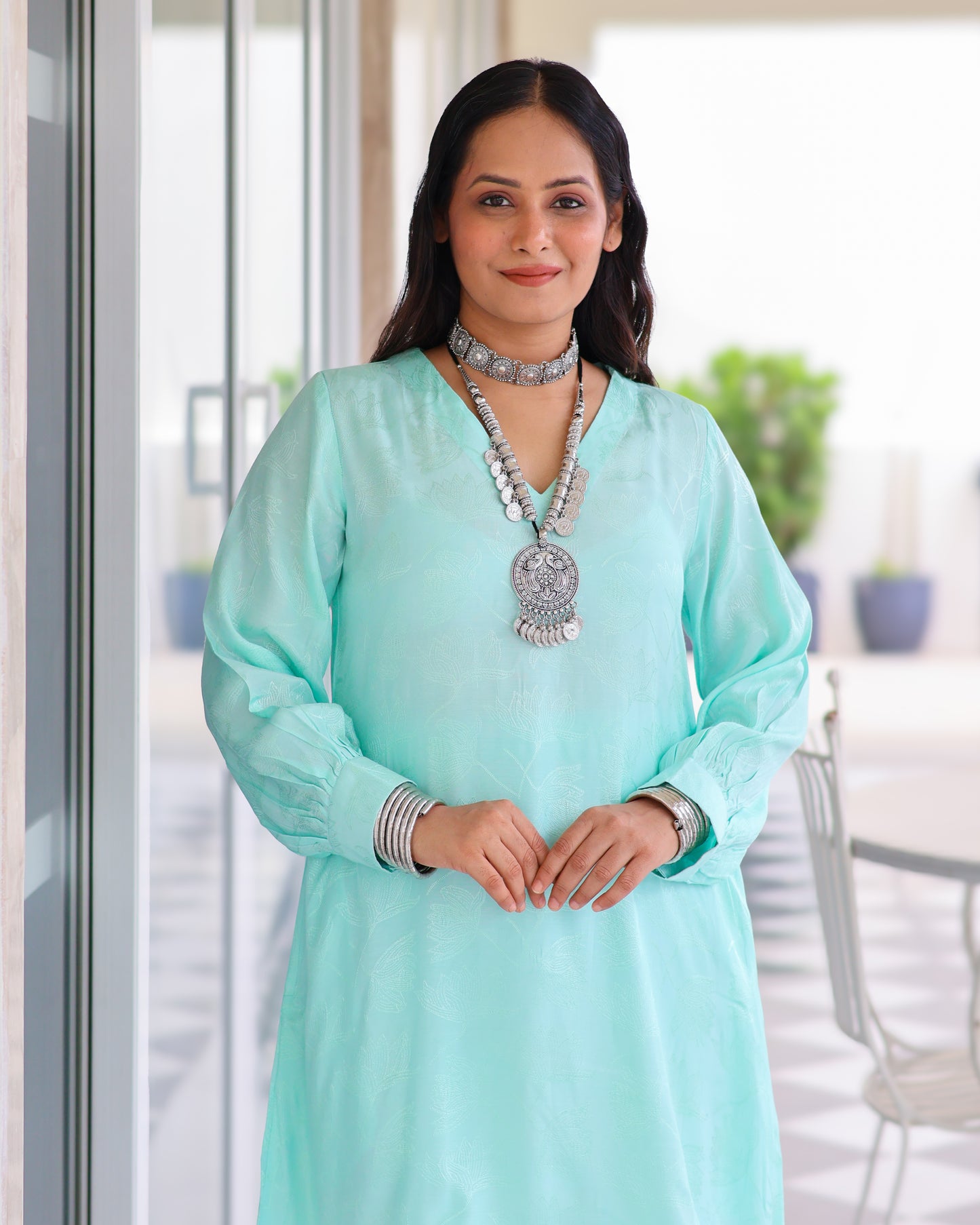 Anjali High Low Short Kurta Set