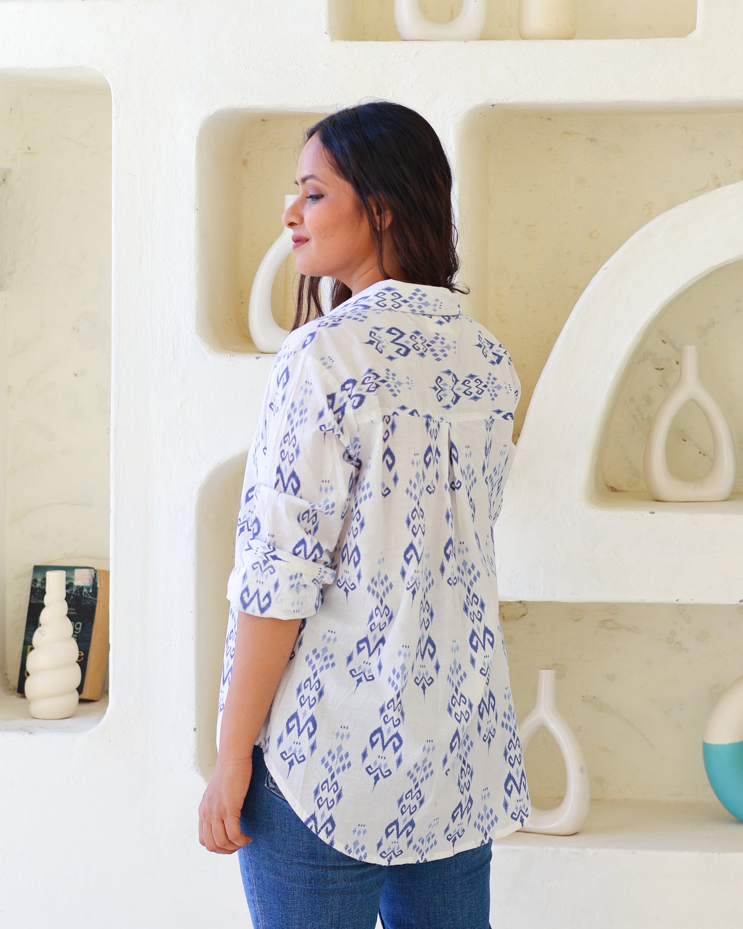 Gina White Cotton Shirt