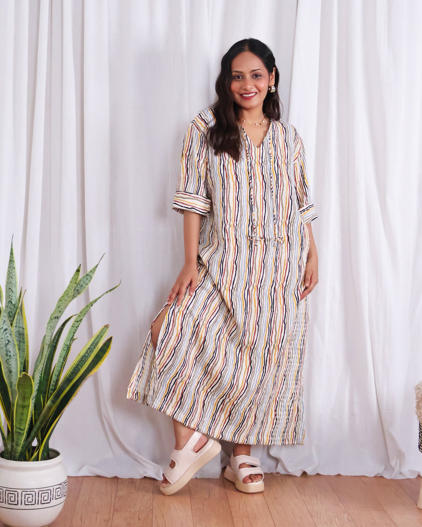 Renne Straight Cut Midi Dress