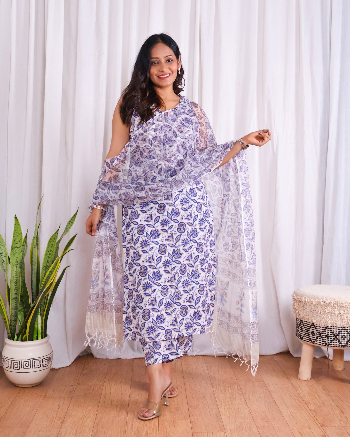 Tessa HandBlock Print Cotton Suit Set