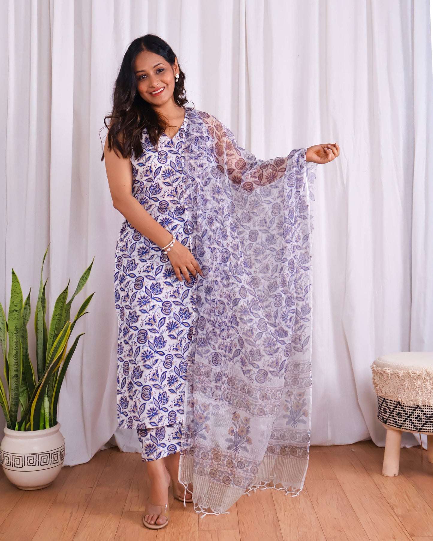 Tessa HandBlock Print Cotton Suit Set