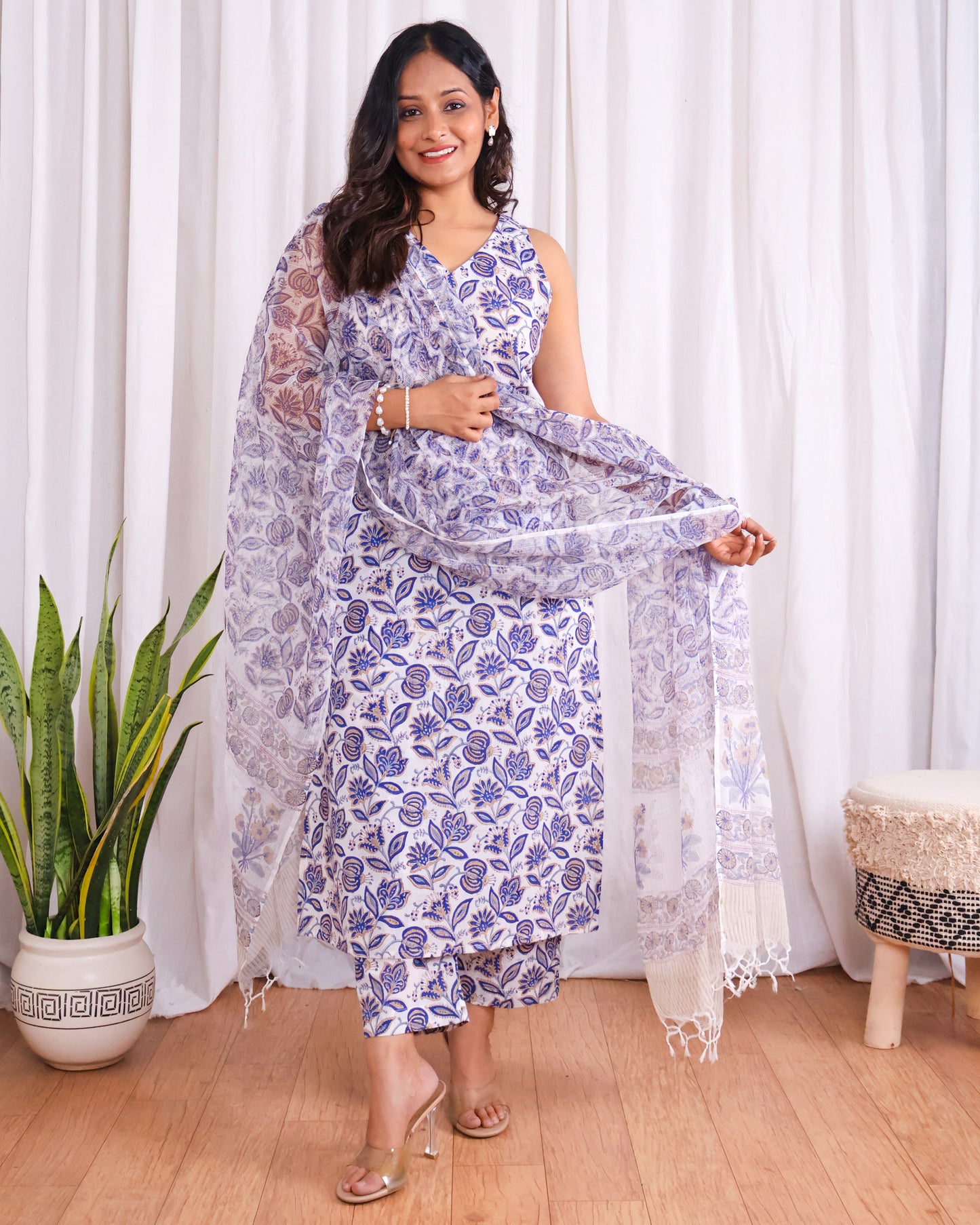 Tessa HandBlock Print Cotton Suit Set