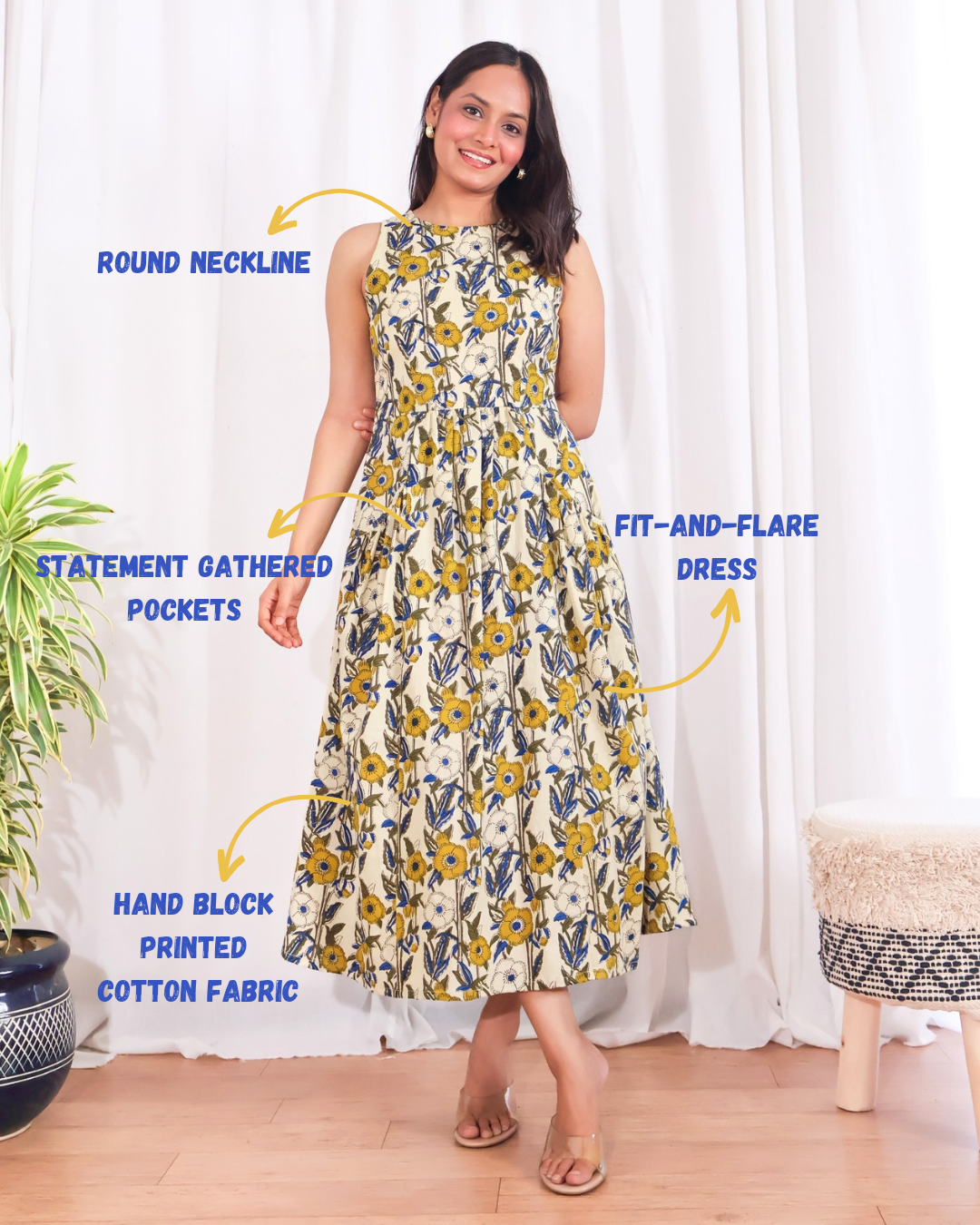 Dream Fit-and-Flare Cotton Dress