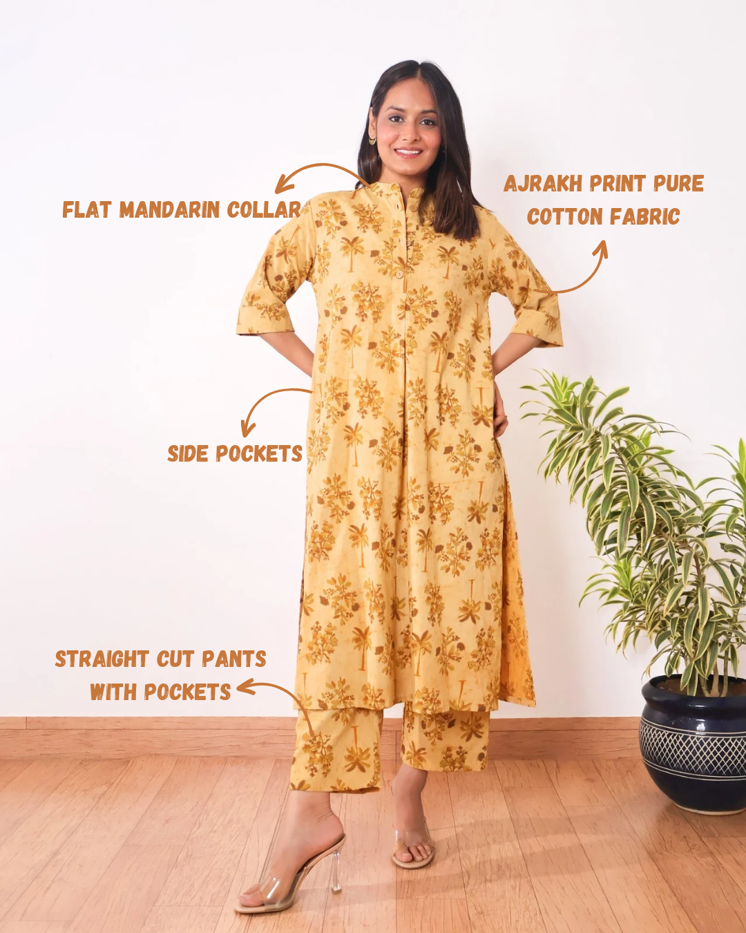 Savannah Sunburst Ajrakh Cotton Kurta Set
