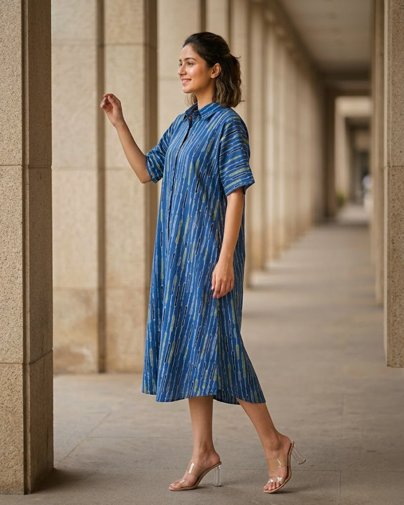 Skye Blue Shirt Dress
