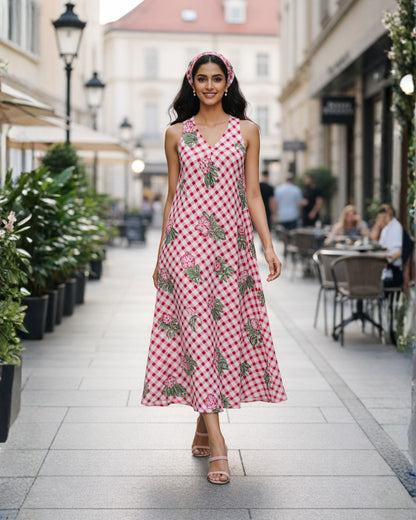 Ella Floral Cotton Maxi Dress