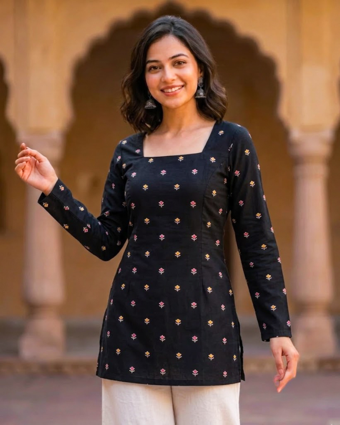 Nigel Black Corset Short kurti