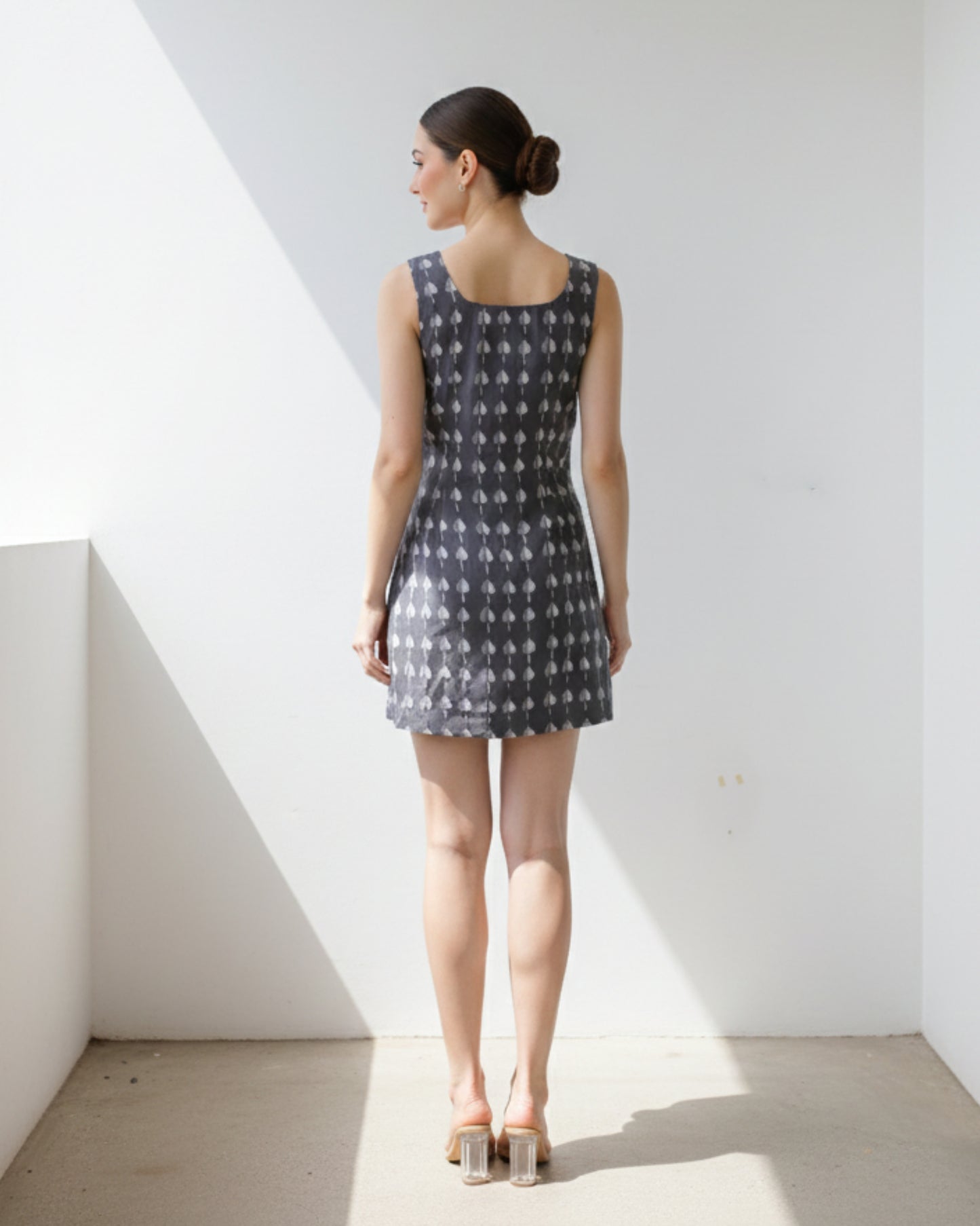 Chloe Handblock Printed Short Dress