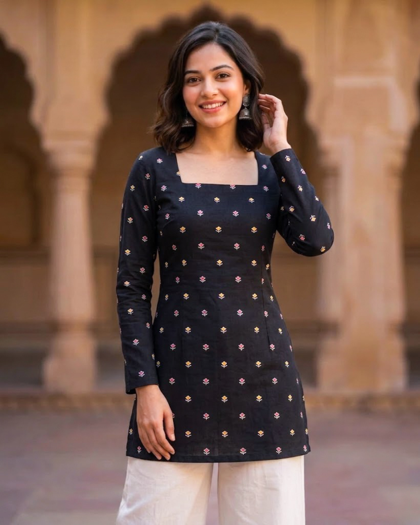 Nigel Black Corset Short kurti