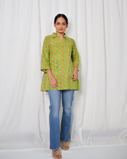 Eva Collared short Kurta