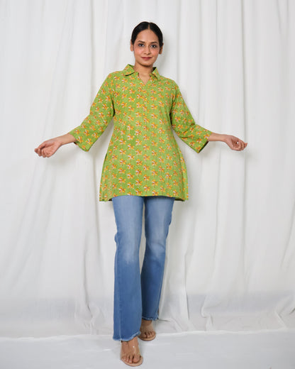 Eva Collared short Kurta