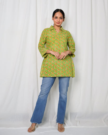 Eva Collared short Kurta