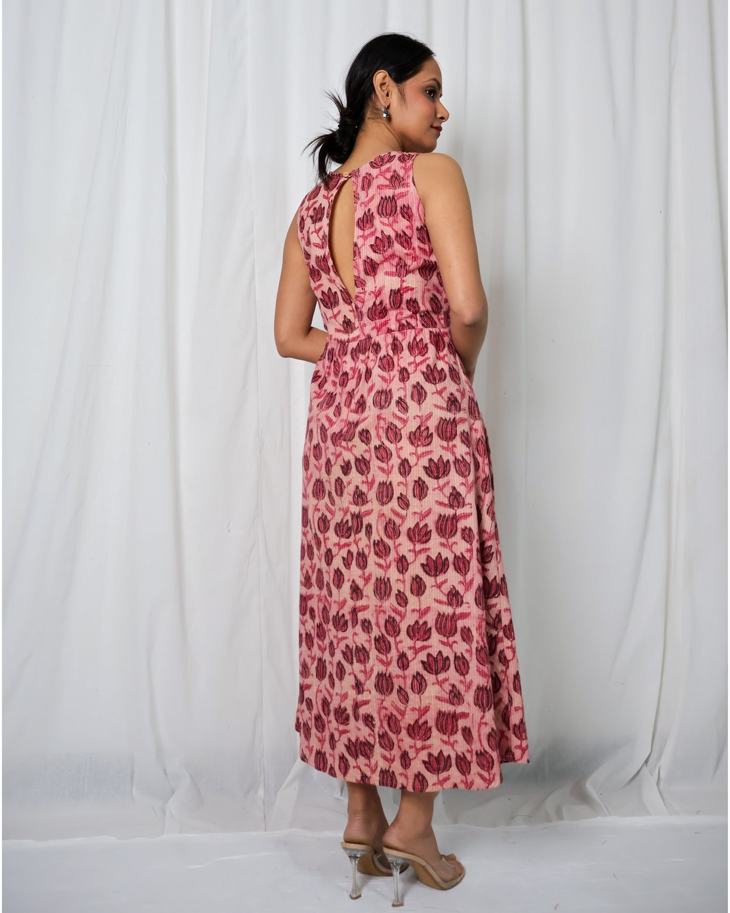 Ziva Ajrakh Fit-and-Flare Dress