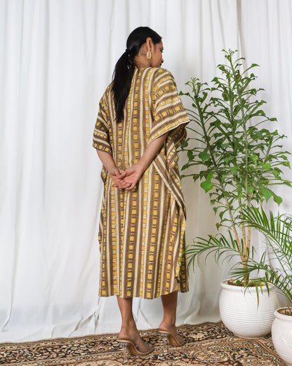 Siona Ajrakh Kaftan Dress