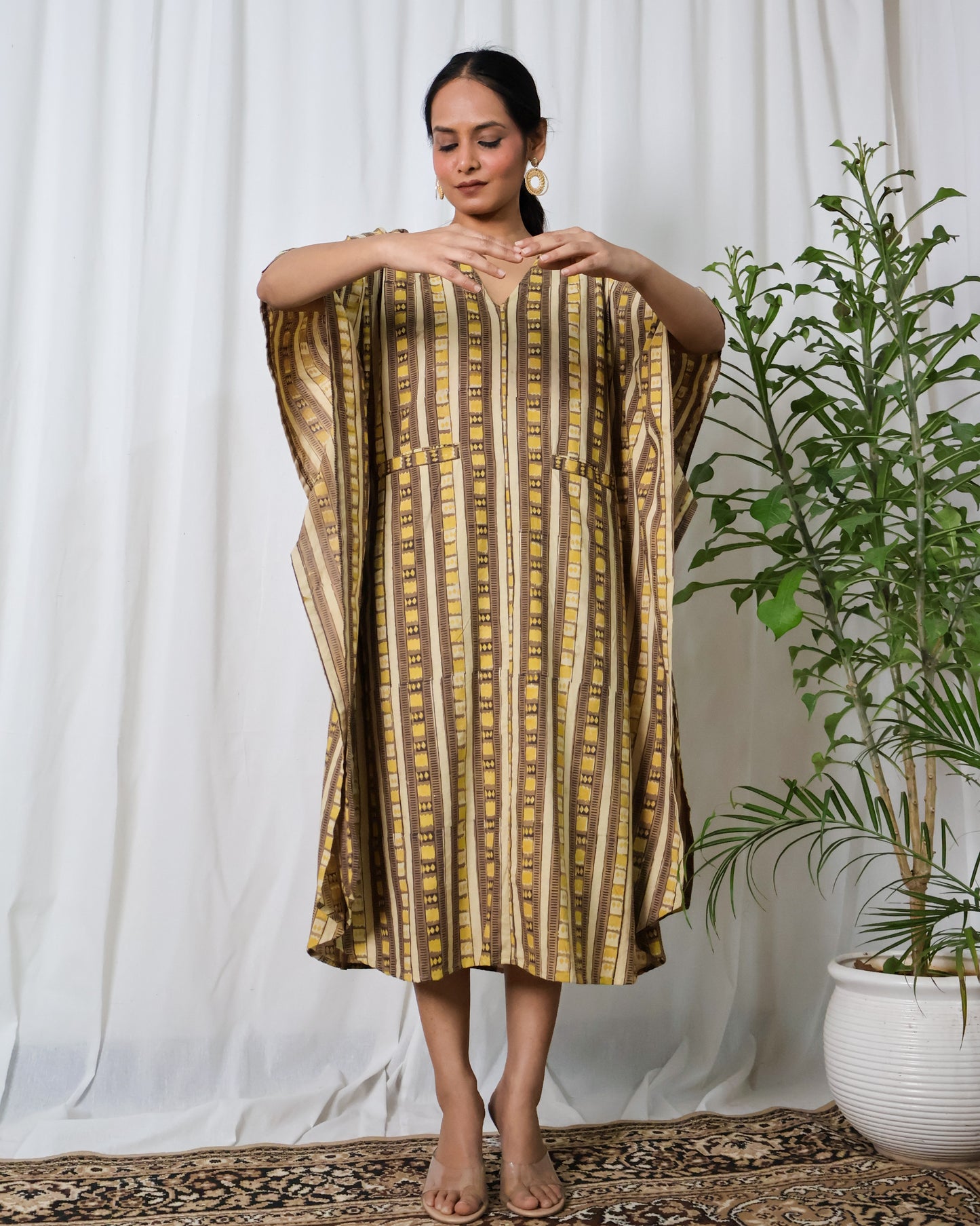 Siona Ajrakh Kaftan Dress