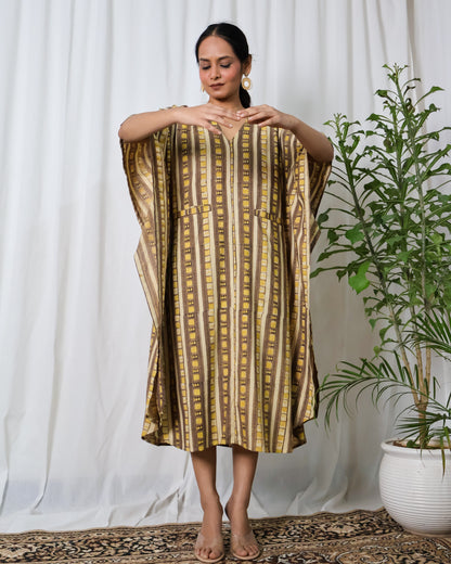 Siona Ajrakh Kaftan Dress