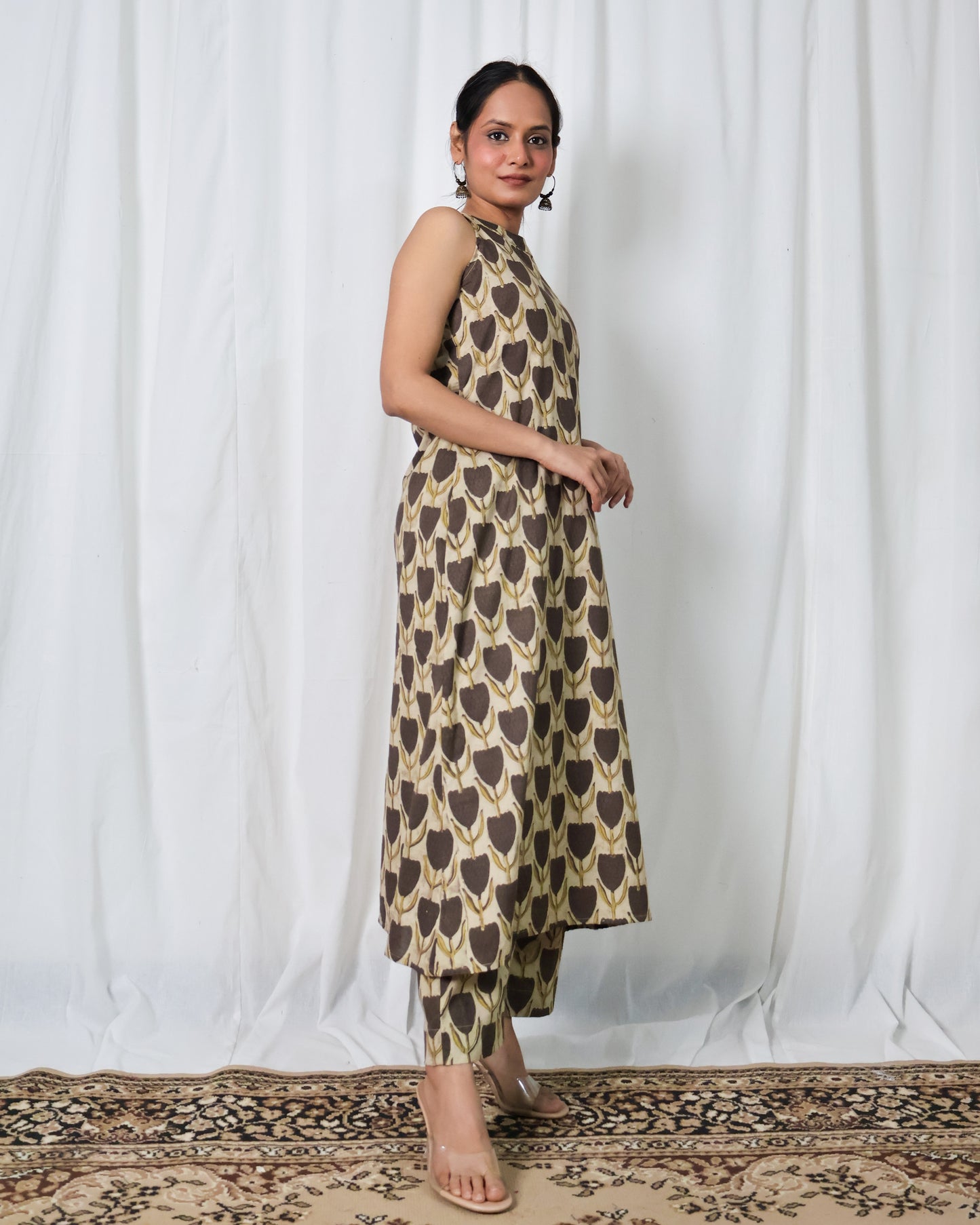 Hazel Ajrakh print Kurta set