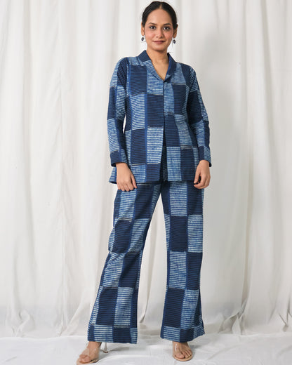 Sandra Indigo Blazer-Pant set