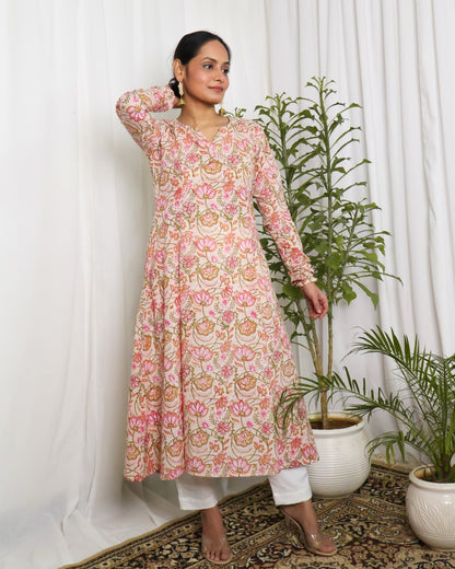 Jasmine Cotton Kali Kurta