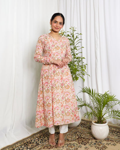 Jasmine Cotton Kali Kurta