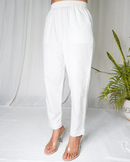 Narrow-fit Cotton Pants