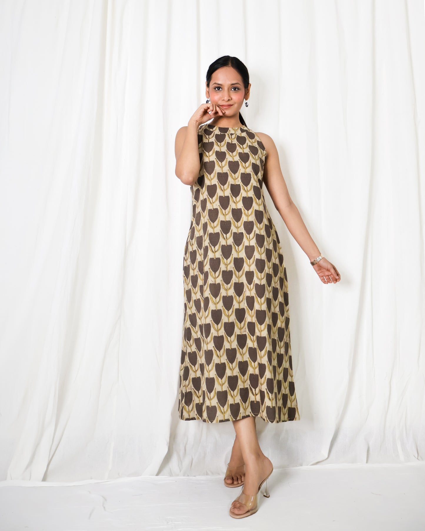 Hazel Ajrakh print Dress