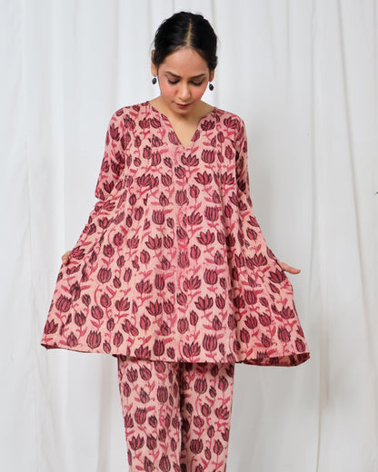 Ziva Ajrakh print Kurta Set