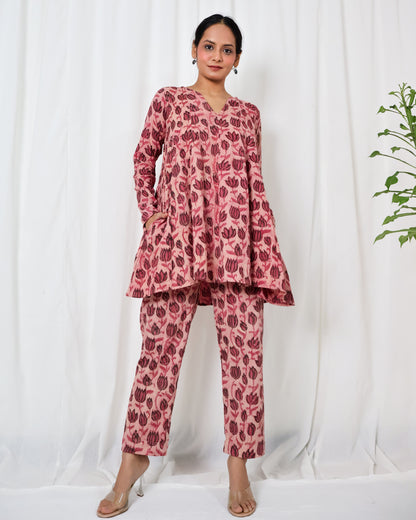 Ziva Ajrakh print Kurta Set