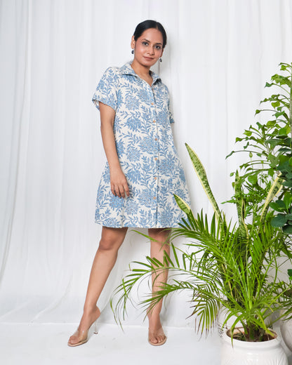 Aqua Shirt Dress