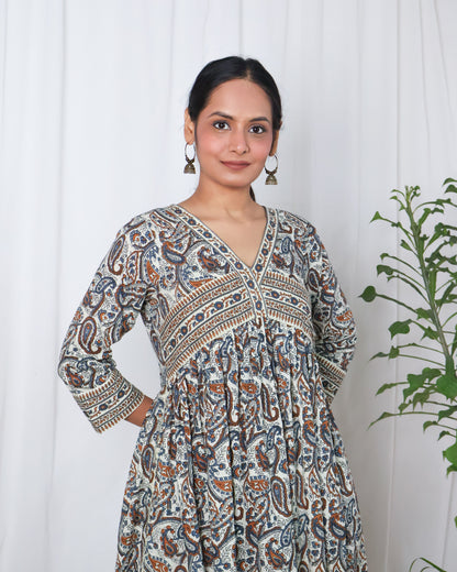 Fiza flared cotton dress