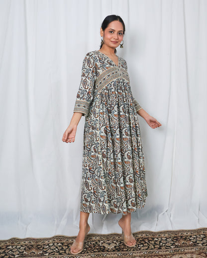 Fiza flared cotton dress