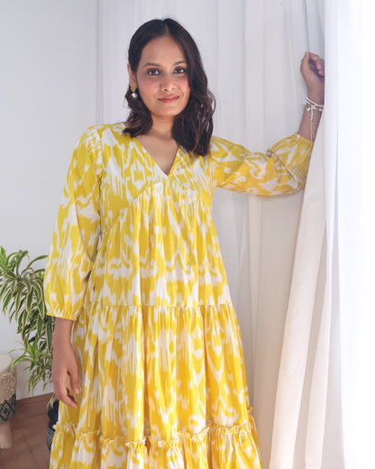 Lemonade Dream Ikat Maxi Dress