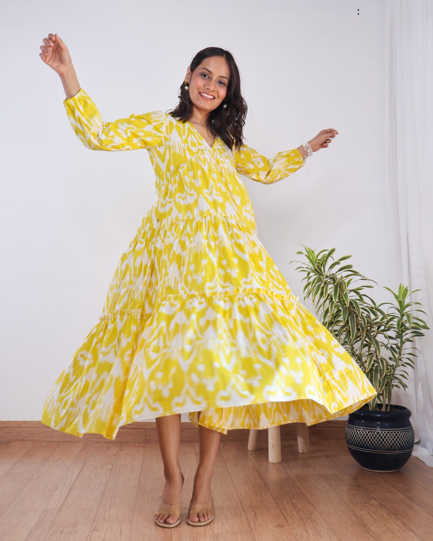 Lemonade Dream Ikat Maxi Dress