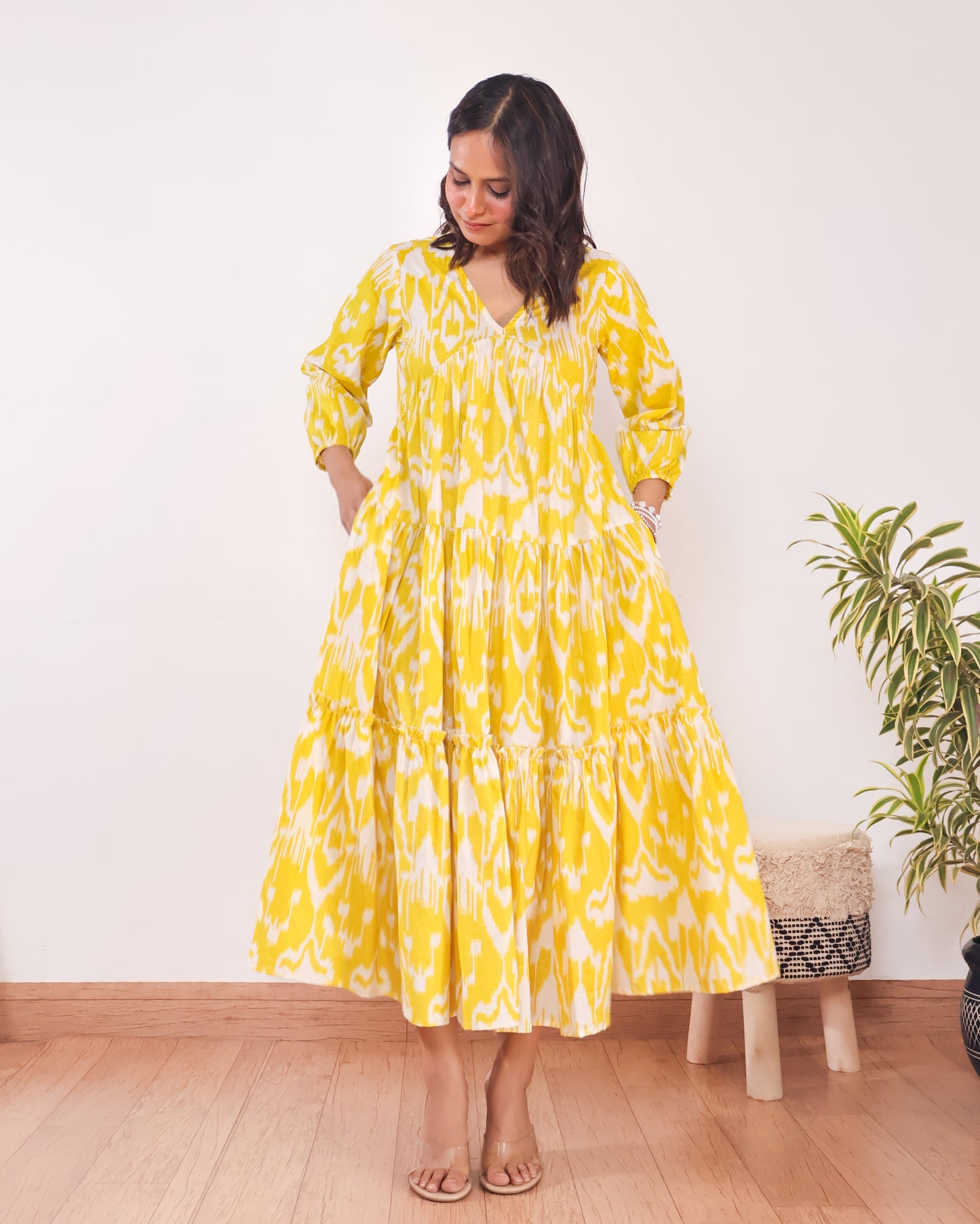 Lemonade Dream Ikat Maxi Dress