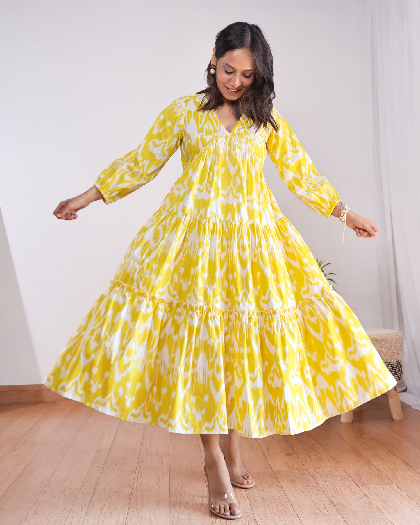 Lemonade Dream Ikat Maxi Dress